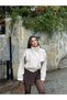 Women's Oversized Premium Melton Bomber Jacket with a Thick Mock Neck - 2