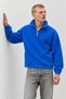 Men's Modern Blue Fleece-Lined Half-Zip Coat - 5