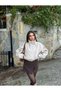 Women's Oversized Premium Melton Bomber Jacket with a Thick Mock Neck