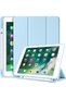 iPad 6th Generation Case, iPad 5th Generation Case with Pencil Holder, Premium Folio Folding Stand Smart Auto Wake/Sleep Protective Tablet Cases Cover for Apple iPad 9.7" 2018/2017, Sky Blue