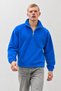 Men's Modern Blue Fleece-Lined Half-Zip Coat - 4