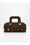 Women's Suede Shoulder Bag with Zip Detail and Gold Accents, Stylish Design, Crossbody Bag and Shoulder Bag 378025GNY - 3