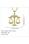 Libra Sign Necklace Stainless Steel Necklace Unisex Accessory Vintage Steel Necklace - 5
