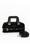 Women's Suede Shoulder Bag with Zip Detail and Gold Accents, Stylish Design, Crossbody Bag and Shoulder Bag 378025GNY - 2