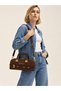 Women's Suede Shoulder Bag with Zip Detail and Gold Accents, Stylish Design, Crossbody Bag and Shoulder Bag 378025GNY - 8