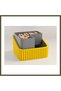 3D-Printed Pistachio Bowl - Dual-Chamber Shell Separator Serving Bowl - Yellow-Gray BX