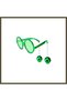 Disco Party Glasses with Clustered Beads, Green, BX