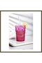 Acrylic Pink Single Short Glass & Water/Soft Drink/Coffee Side Glass, 400 ml (Not Glass, BX)