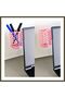 3D-Printed Monitor Pencil Holder - Hexagonal Laptop Edge Pencil Holder with Honeycomb Pattern - Pink BX
