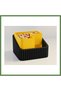 3D-Printed Pistachio Bowl - Dual-Chamber Shell Separator Serving Bowl - Black and Yellow HB006