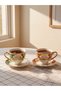 I Flower Embroidered 2-Person Porcelain Coffee Cup Set 90 ml from Freezen Store