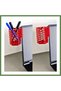 3D-Printed Monitor Pen Holder - Hexagonal Laptop Edge Pen Holder with Honeycomb Pattern - Red HB006