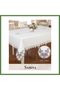 Gardenya Linen Samina Model 155x260 cm Cream Tablecloth, Modern Design HB006