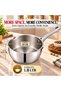 Majestic Stainless Steel Milk & Sauce Pan, (1.8 Ltr) Sandwich Bottom, Cool Handle, Ideal for Heating Milk, Sauces, Soups, and More, Durable Construction, Easy Pour Spout (19cm) - 2
