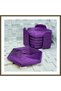 3D-Printed Super Fidget Coaster Set - Hexagonal-Patterned Coaster and Holder - Purple BX