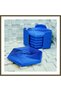 3D-Printed Super Fidget Coaster Set - Hexagonal-Patterned Coaster and Holder - Blue BX