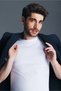 Navy Blue Slim Fit Mono Collar Suit - 7