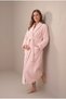 Women's Powder-Colored Lace Long-Sleeve New Season Winter Nursing Nightgown Set with Detailed Robe for New Mothers and Pregnant Women - 2