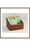 3D-Printed Pistachio Bowl - Dual-Chambered Shell Separator Serving Bowl - Brown Mint BX