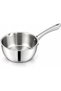 Majestic Stainless Steel Milk & Sauce Pan, (1.2 Ltr) Sandwich Bottom, Cool Handle, Ideal for Heating Milk, Sauces, Soups, and More, Durable Construction, Easy Pour Spout (17cm)