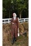 Women's Waist Tie Balloon Sleeve Leather Trench - 3