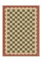 ETA Woven Rug with Wavy Border and Plaid Pattern eta4461