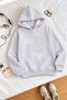 Gray Girls' Butterfly-Embroidered Hooded Sweatshirt with Zipper 25029 - 2