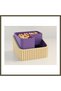 3D-Printed Pistachio Bowl - Dual-Chambered Shell Separator Serving Bowl - Beige and Purple BX