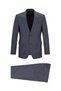 Navy Blue Comfort Fit Mono-Collar Patterned Suit