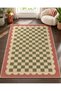 ETA Woven Rug with Wavy Border and Plaid Pattern eta4461 - 2