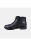 Women's Black DesaComfort Leather Boots with Metal Buckle Detail - 4