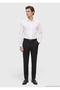 White Plain Regular Fit Long Woven Classic Cotton Blend Shirt - 3