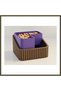 3D-Printed Pistachio Bowl - Dual-Chambered Shell Separator Serving Bowl - Brown and Purple BX