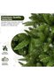 Pencil Artificial Christmas Tree, Realistic PE & PVC Mixed Pine Tips, Hinged Slim Xmas Tree, Sturdy Metal Stand, Indoor Entryway Holiday Decor 5ft / 6ft / 7ft / 8ft / 10ft - 3
