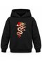 Black Kids' Hoodie with Dragon Print