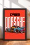Cyberpunk Blue Wide-Body Sports Car Framed Art Print / Car Poster for Garage or Office Wall Decor OTO005