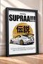 Framed Artwork of a Japanese Sports Car with a Golden Sun Visor, Car Poster, Garage or Office Wall Decor OTO004 - 2