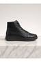 Kemal Aygün-Mammamia Women's Leather Boots |   Lace-Up, External Zipper, Soft Sole - 6