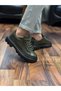 BayTuluk BT-X24 Khaki Vegan Leather Black High-Sole Men's Casual Sneakers - 3