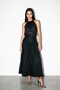Midi Length Skirt with Black Corset Details