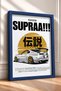 Framed Artwork of a Japanese Sports Car with a Golden Sun Visor, Car Poster, Garage or Office Wall Decor OTO004 - 2