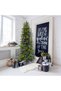4ft / 5ft / 6ft / 7ft / 8ft / 10ft Dense Slim Pencil Christmas Tree, Pre-strung Adjustable LED Lights, Flame Retardant PVC Foliage, Sturdy Metal Base, Small Corner Holiday Decor - 2