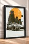 Ink Drawing of a Japanese Drift Car—Framed Art Print, Car Poster, Garage or Office Wall Decor OTO178 - 2