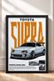 Silver Japanese Sports Car Poster with Orange Text in a Frame—Car Poster and Wall Decor OTO040 - 3