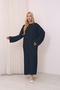 Crew Neck, Long-Sleeved, Loose Fit, Oversized, Knitted, Textured, Ankle-Length, Long Knit Dress