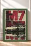 Mirrored Retro Japanese Sports Car Framed Art Print / Car Poster for Garage or Office Wall Decor OTO176 - 3