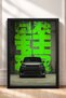 Luxury SUV Framed Art Print in Front of a Neon Green Wall—Car Poster for Garage or Office Wall Decor OTO190 - 3