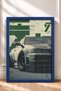 Framed Japanese Sports Car Poster with Green Graphic Design—Car Poster, Wall Decor OTO184 - 3