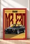 Black Classic German Sports Car Framed Art Print / Car Poster for Garage or Office Wall Decor OTO037 - 3