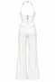 White Two-Piece Set with Snap-Fastened Neck Pieces - 0937 - 2